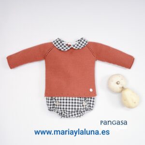 Conjunto Ranita Pangasa Scarlett Cuadros Brandy 24 meses