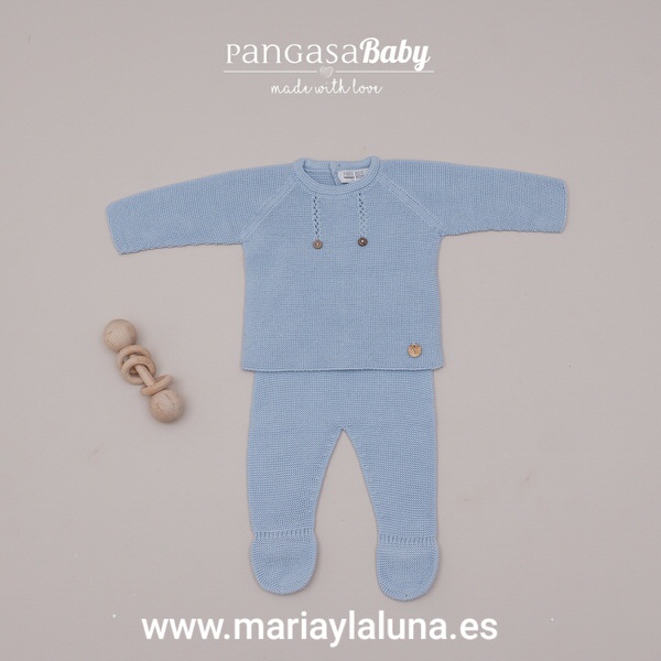 Bunnies Conjunto Polaina Pangasa Rabbit Celeste – Maria y la Luna