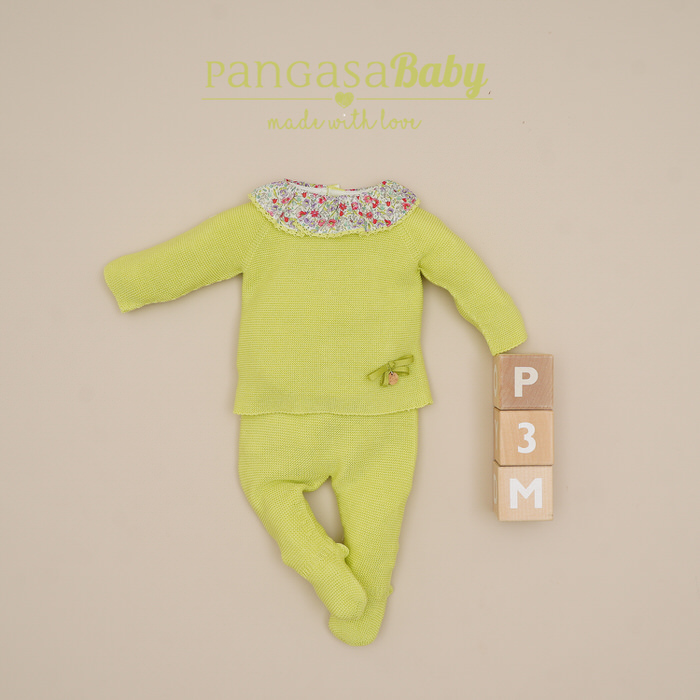 Bebé Primera Puesta Pangasa Volante Pistacchio