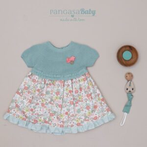 Vestido Flores Pangasa Verde Mint