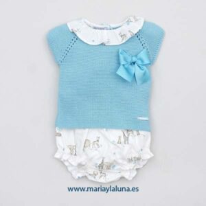 Conjunto Pangasa Safari Turquesa 3 meses