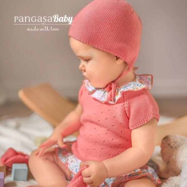 Conjunto Liberty Flores Coral Pangasa 6 meses - Imagen 9