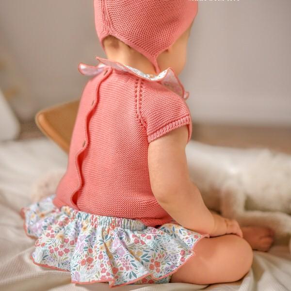 Conjunto Liberty Flores Coral Pangasa 6 meses - Imagen 10