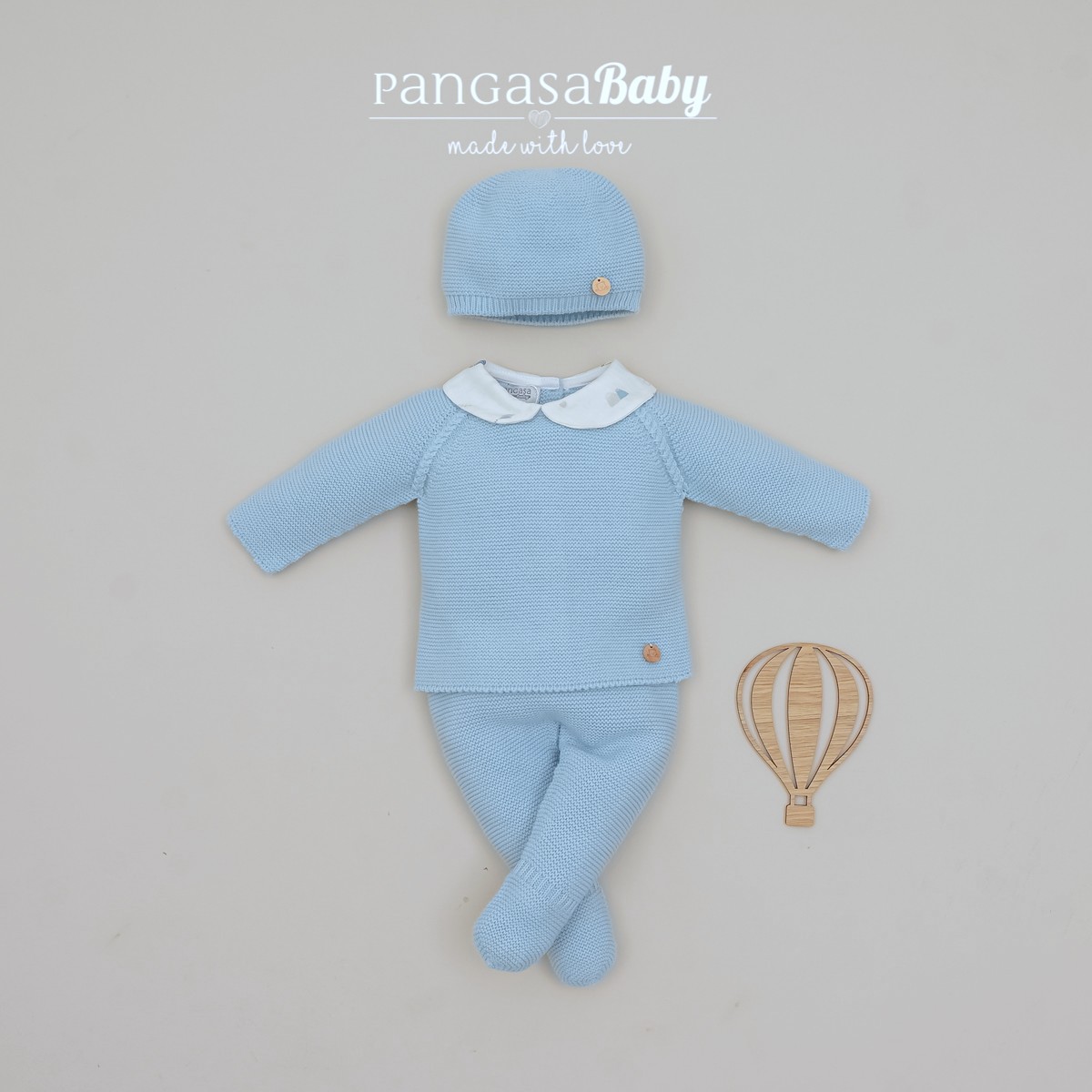 Primera Puesta Pangasa Básico con Gorro Celeste