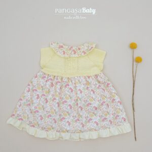 Vestido Bebé Pangasa Flores Petals Amarillas