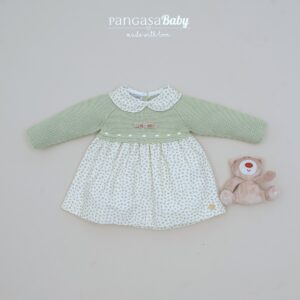 Pangasa Vestido Baby Leaves Verde Hoja